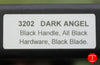 Protech Dark Angel Auto (OTF) Black with Double Edge Black Blade 3202