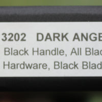 Protech Dark Angel Auto (OTF) Black with Double Edge Black Blade 3202