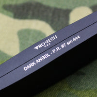 Protech Dark Angel Auto (OTF) Black with Double Edge Black Blade 3202