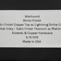 Marfione Custom Warhound Folder Copper Top Handle LSCF Inlay Mirror Blade Copper Hardware 391-MCK HP CULSCF