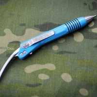 Microtech Light Blue Siphon II Stainless Steel Pen 401-SS-LB