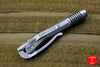 Microtech Engraved Claw Logo Siphon II Stonewashed Stainless Steel 401-SS-SWSC