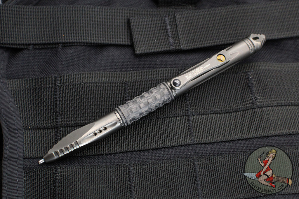 Microtech Kyroh Pen- Shot Peened Titanium with Trititum Insert 403-Ti-SPTRI