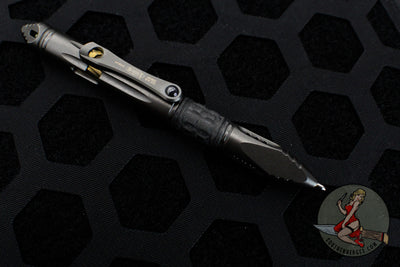 Microtech Kyroh Pen- Mini- Shot Peened Titanium with Trititum Insert 403M-Ti-SPTRI