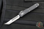 Microtech UTX-70 OTF Knife- Black Hellhound With Stonewash Blade 419-10 S