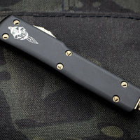 Microtech UTX-70 Black Body Hellhound Blade (OTF) Damascus Blade 419-16