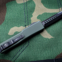 Microtech UTX-70 OD Green Hellhound (OTF) Solid Black DLC Blade 419-1 DLCTODS