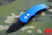 Protech Runt Blue Body Black Tanto Edge Blade Out The Side (OTS) Auto Knife 5415-BLUE