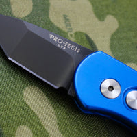 Protech Runt Blue Body Black Tanto Edge Blade Out The Side (OTS) Auto Knife 5415-BLUE