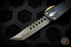 Troodon Hellhound Black Handle Damascus Blade With Bronze Hardware 619-16
