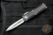 Microtech Hera OTF Knife- Double Edge- Black Handle- Stonewash Blade 702-10
