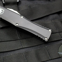 Microtech Hera OTF Knife- Double Edge- Black Handle- Stonewash Blade 702-10