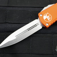 Microtech Hera OTF Knife- Double Edge- Orange Handle- Stonewash Blade 702-10 OR