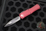 Microtech Hera- Double Edge- Merlot Red Handle With Black Plain Edge Blade 702-1 MR