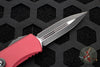 Microtech Hera- Double Edge- Merlot Red Handle With Black Plain Edge Blade 702-1 MR