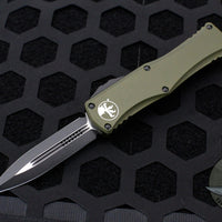 Microtech Hera- Double Edge- OD Green Handle With Black Plain Edge Blade 702-1 OD