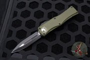 Microtech Hera- Double Edge- OD Green Handle With Black Plain Edge Blade 702-1 OD