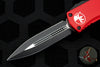 Microtech Hera- Double Edge- Red Handle With Black Plain Edge Blade 702-1 RD