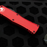 Microtech Hera- Double Edge- Red Handle With Black Plain Edge Blade 702-1 RD