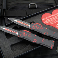 Microtech Signature Series Twin Flames Hera OTF Knife Set, Heart Deep  Engraved
