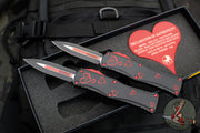 Microtech Hera OTF Knife- SPECIAL Twin Flames Two Knife Set- Double Edge 702-1 SETTFS