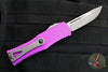 Microtech Hera OTF Knife- Single Edge- Violet Handle- Apocalyptic Standard 703-10 APVI