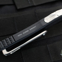 Microtech Hera OTF Knife- Single Edge- Black Handle- Stonewash Standard 703-10