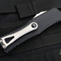 Microtech Hera OTF Knife- Single Edge- Black Handle- Stonewash Standard 703-10