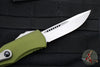 Microtech Hera OTF Knife- Single Edge- OD Green Handle- Stonewash Standard 703-10 OD