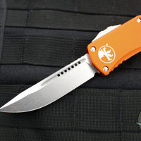 Microtech Hera OTF Knife- Single Edge- Orange Handle- Stonewash Standard 703-10 OR