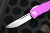 Microtech Hera OTF Knife- Single Edge- Violet Handle- Stonewash Standard 703-10 VI