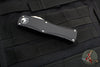Microtech Hera OTF Knife- Single Edge- Black Handle- Stonewash Part Serrated 703-11