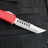 Microtech UTX-85 OTF Knife- Hellhound Edge- Red With Stonewash Blade 719-10 RDS