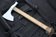 American Tomahawk Co.- ATC-  Model 2 Tomahawk- Silver Finish- Hickory Handle