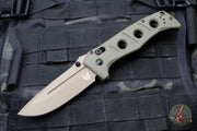 Benchmade Adamas Flat Earth Brown Drop Point Olive Drab G-10 Scales 275FE-2