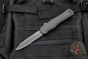 Benchmade Autocrat Double Edge OTF Auto Black G-10 With Black DLC Plain Edge Blue HW 3400BK