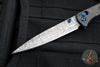 Benchmade Fact- Manual- GOLD CLASS- Spearpoint Nichols Intrepid Damascus Blade- Black Camo Fat Carbon Handle- Sapphire Blue PVD Finished Liners- Blue Hardware 417-232 SN 048/200