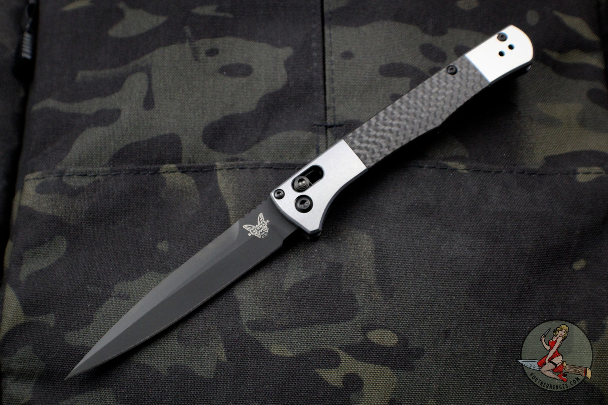 Benchmade Auto Fact Ots Aluminum And Carbon Fiber Black Dlc Blade 4170