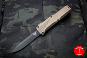 Benchmade Phaeton Single Edge OTF Auto FDE Handle With Black Plain Edge 4600DLC-1
