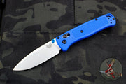 Benchmade Bugout Satin Drop Point Blade Blue Body 535