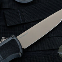 Benchmade Shootout OTF Auto Knife- Tanto Edge- Black CF-Elite Handle With Flat Earth PVD Finished Plain Edge 5370FE