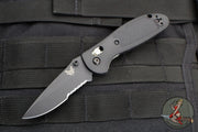 Benchmade Mini-Griptilian Black with Black Part Serrated S30V Steel Drop Point Blade 556SBK-S30V