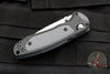 Benchmade Mini-Boost Axis-assisted- Drop Point- Black With Gray Inset- Satin Plain Edge 595