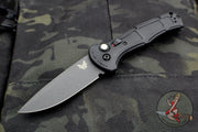 Benchmade Claymore OTS Auto Knife- Black Body- Grey Plain Edge Blade 9070BK