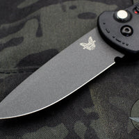 Benchmade Claymore OTS Auto Knife- Black Body- Grey Plain Edge Blade 9070BK
