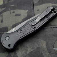 Benchmade Claymore OTS Auto Knife- Black Body- Grey Plain Edge Blade 9070BK