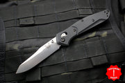 Benchmade Osbourne Reverse Tanto Black G-10 Satin Blade Green Spacers Axis lock folder 940-2