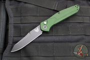 Benchmade Osbourne AUTO OTS Reverse Tanto Green w Purple Backspacer Black Blade Axis lock folder 9400BK