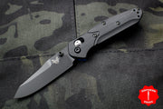 Benchmade Mini Osbourne- Manual Folder- Reverse Tanto- Black Handle- Black Blade- Blue Liner and Backspacer- Axis lock 945BK-1