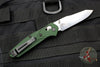 Benchmade Mini Osbourne Green Reverse Tanto Satin Blade Axis lock folder 945
